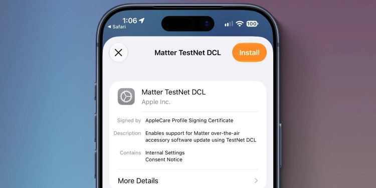 Apple home matter testnet dcl profile featured