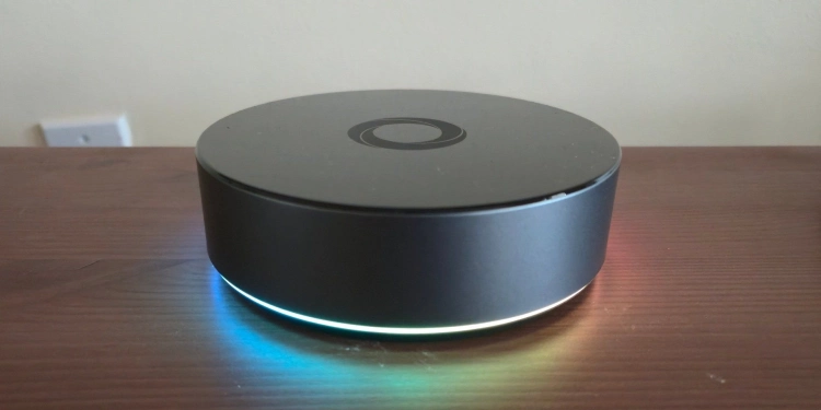 Homey pro with led ring flowing rainbow colors