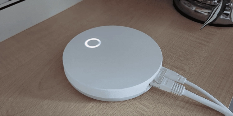 IKEA Dirigera on a shelf