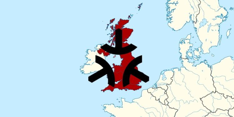 UK map with Matter logo overlaid