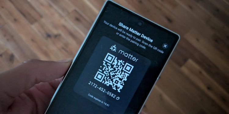 Qr code to share a matter device