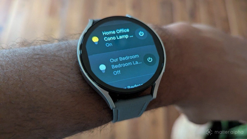 Devices listed in samsung smartthings on a galaxy watch 6