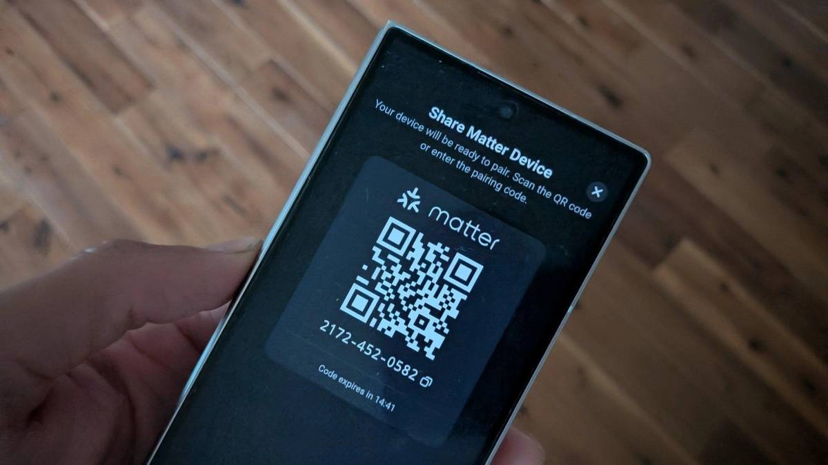Qr code to share a matter device