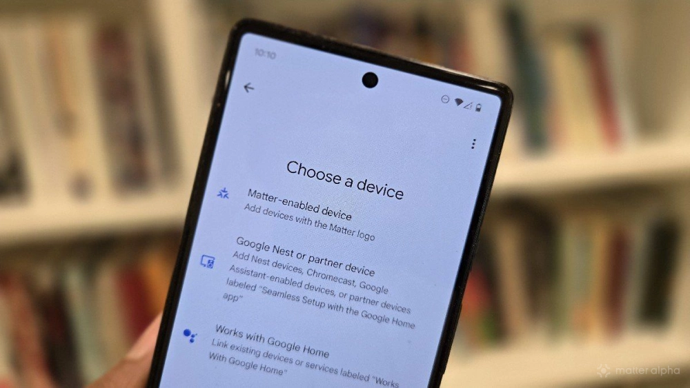 Adding a device in google home on a pixel 6