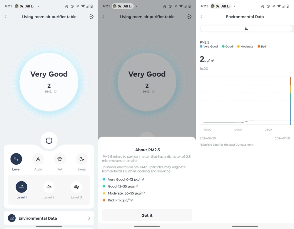 Air quality information in the switchbot android app Air quality information in the switchbot android app
