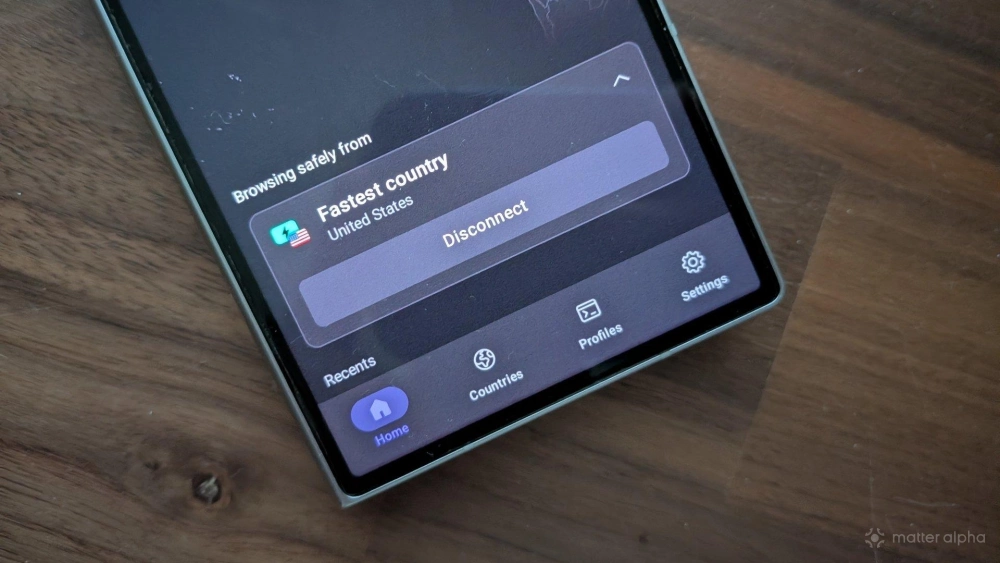 An active vpn connection on an android phone An active vpn connection on an android phone