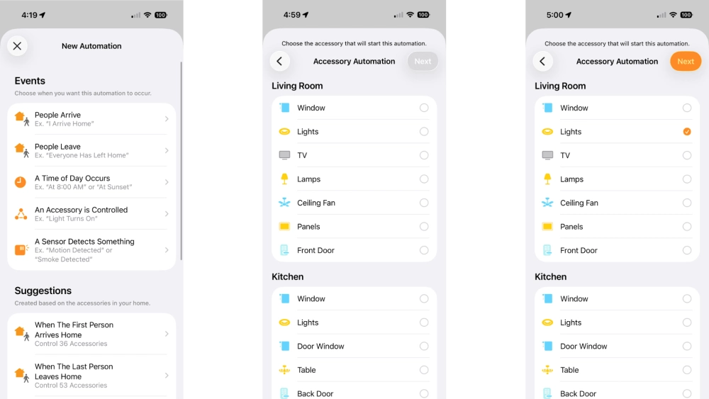 Apple home accessory automation ios26 steps 2
