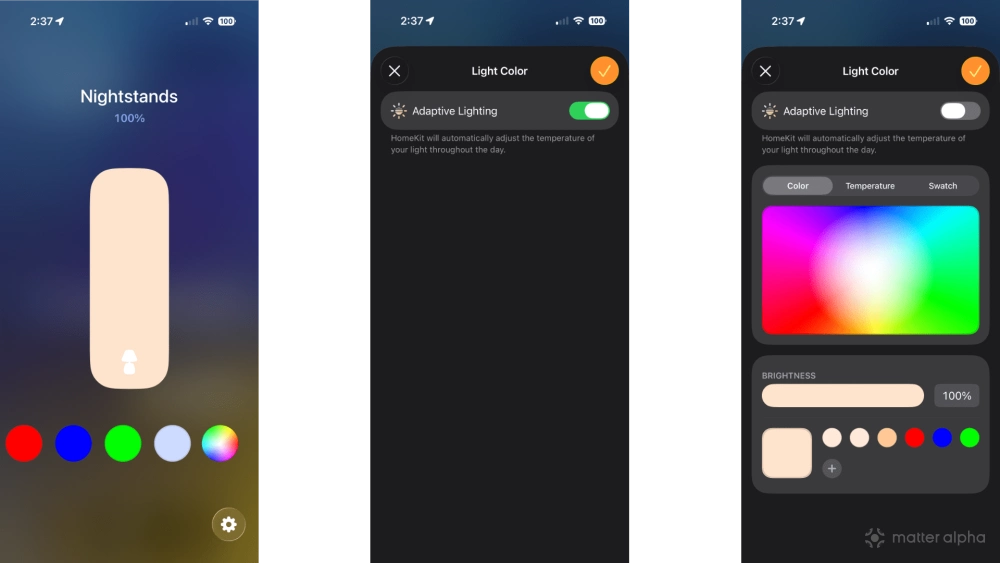 Apple home adaptive lighting ios26 disable steps