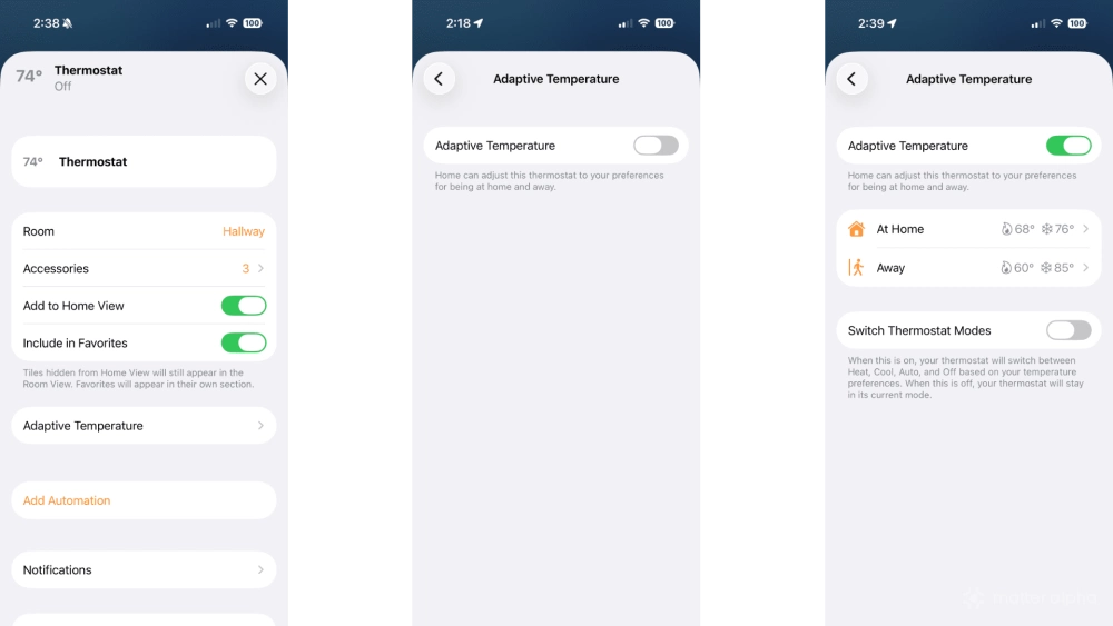 Apple home adaptive temperature enable ios26 steps 2