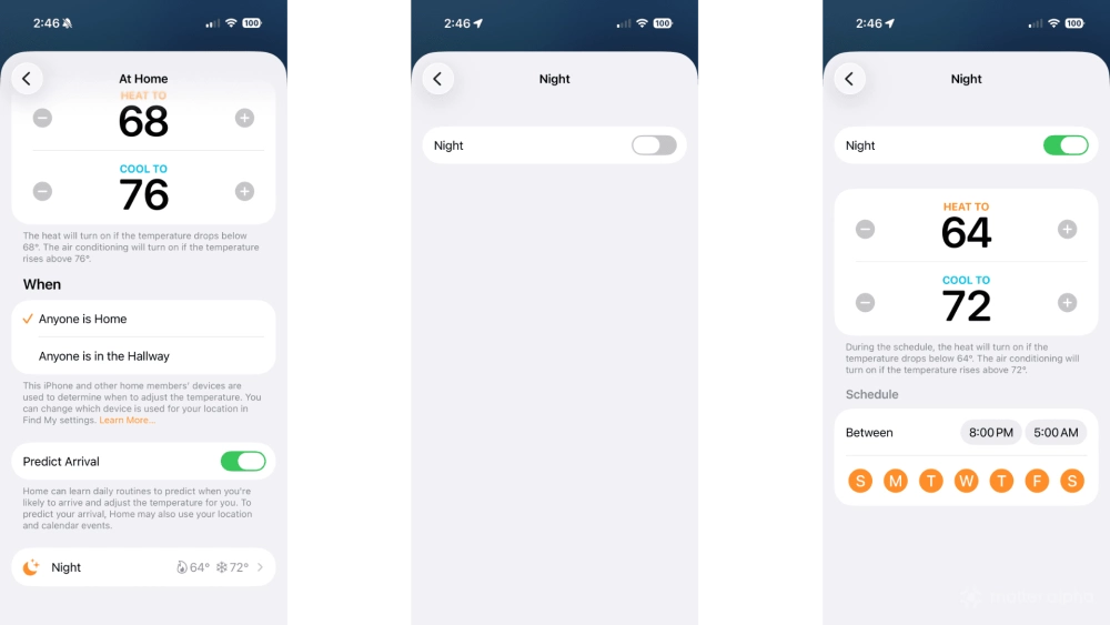 Apple home adaptive temperature ios26 preferred home steps 3