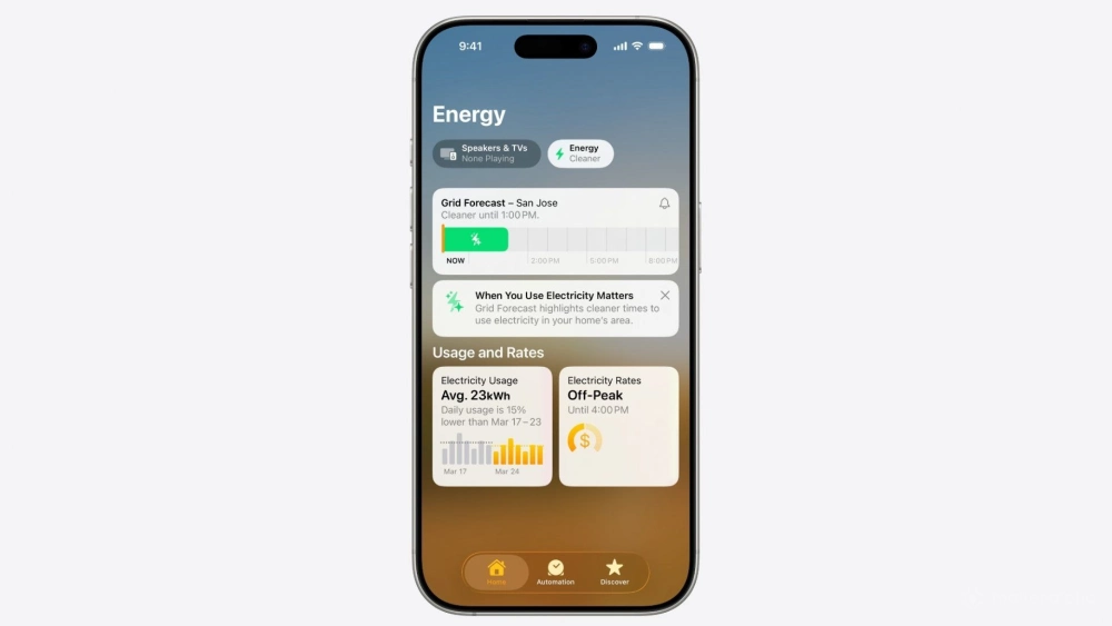 Apple home app ios26 energy