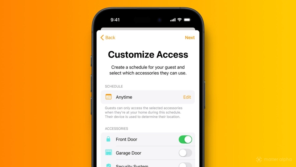 Apple home app ios26 guest settings