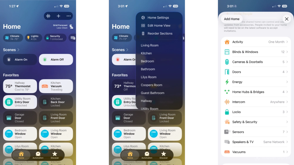 Apple home ios26 disable activity history steps 1
