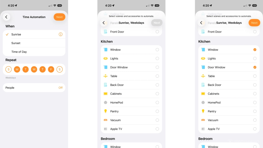 Apple home time automation ios26 steps 3