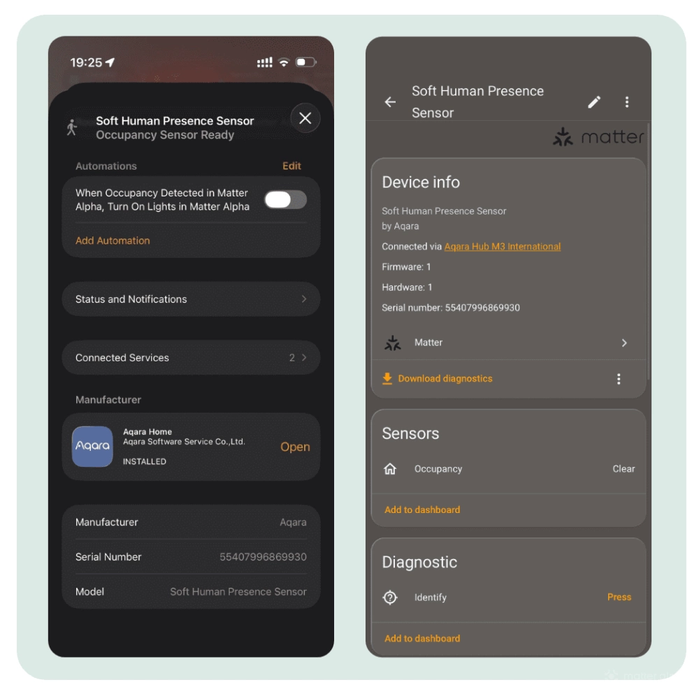 Aqara soft sensor matter