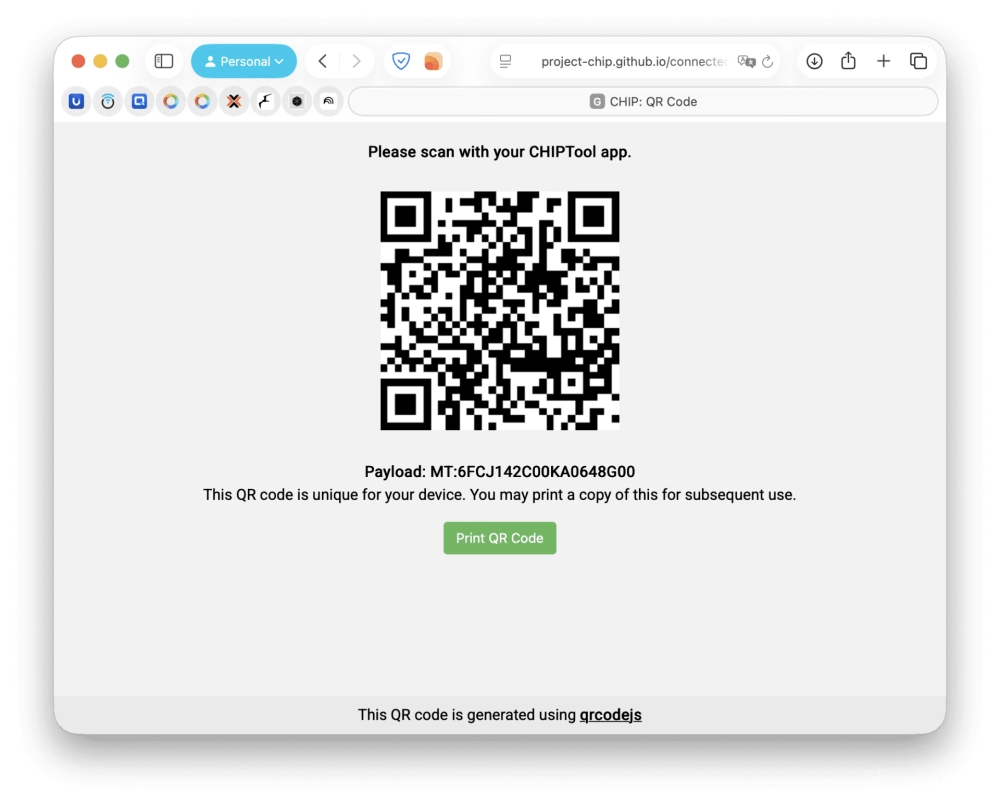 Arduino matter qr code Arduino matter qr code