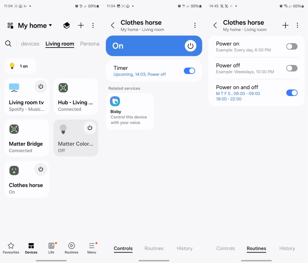 Configuring a Matter smart plug in the Samsung SmartThings app