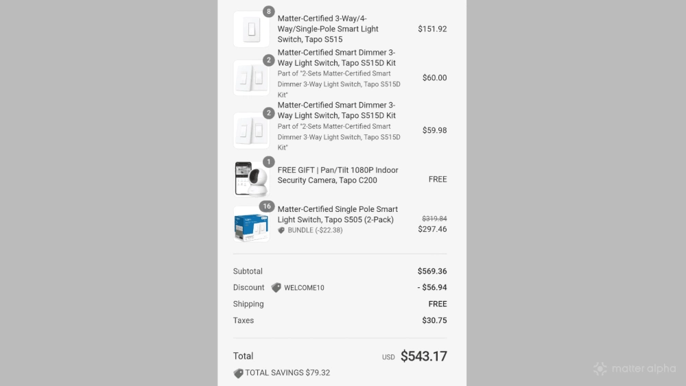 Cost of buying tapo smart lights in bulk