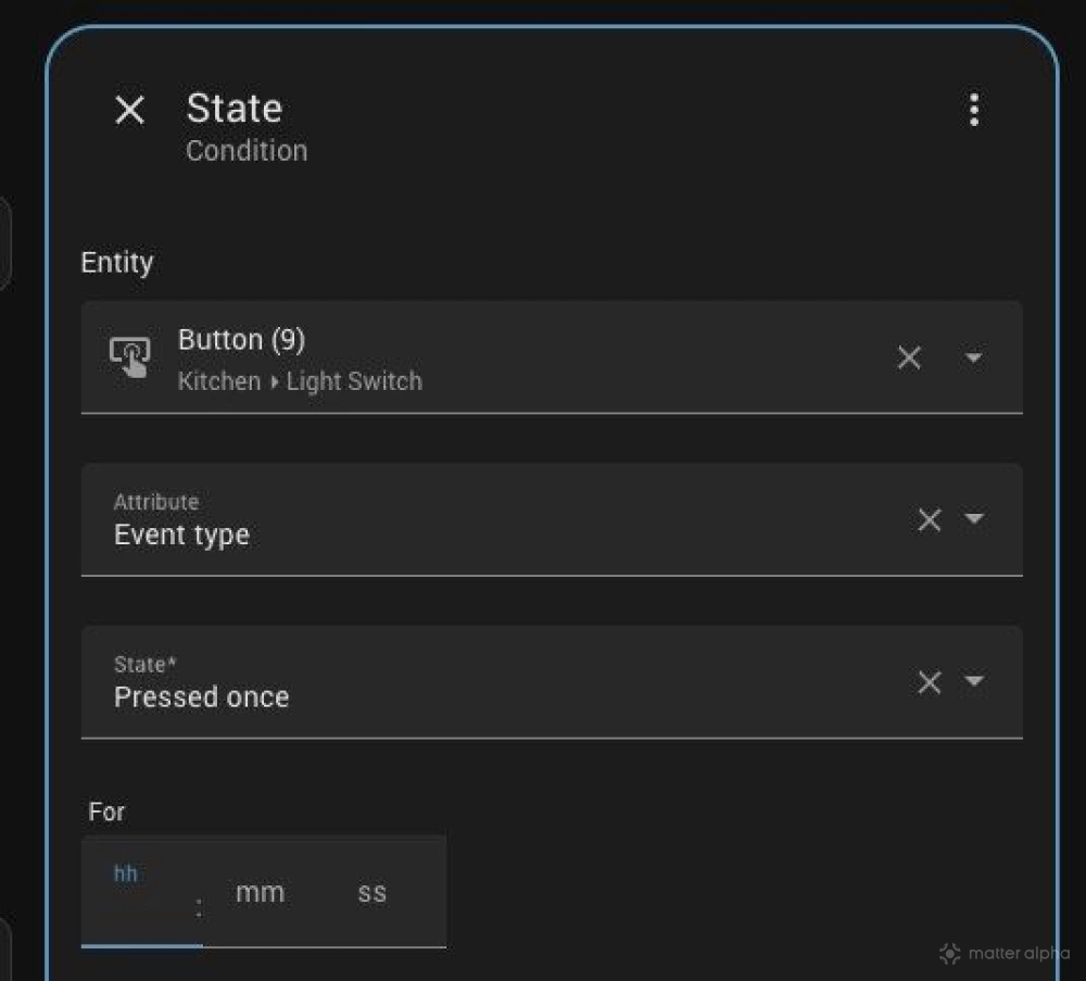 Device state entity event