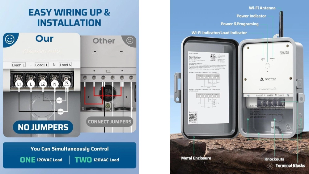 Dewenwils matter smart pool pump timer features lifestyle