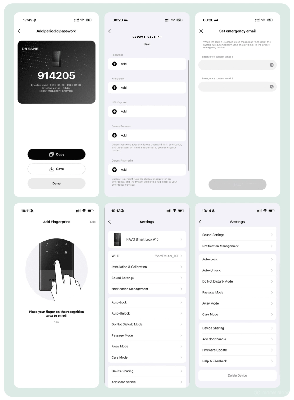 Dreame door lock a10 config