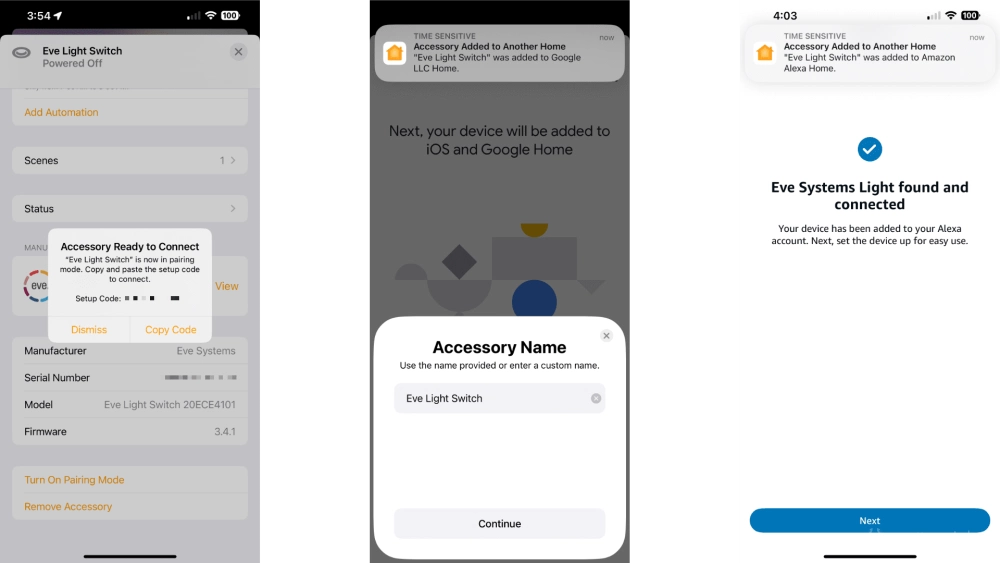 Eve light switch review matter multi admin