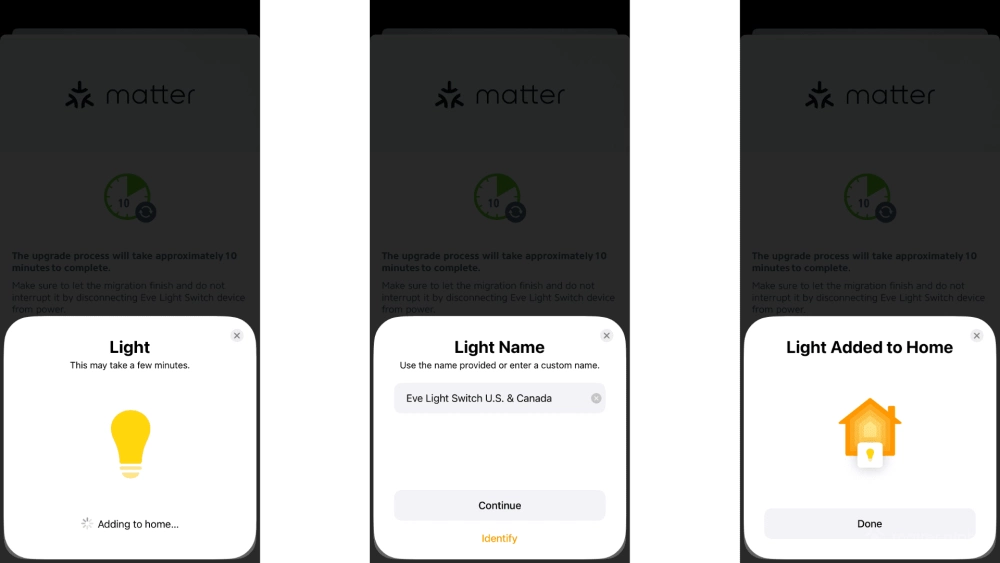Eve light switch review matter setup
