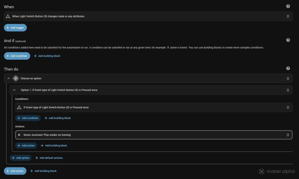 Final automation for play media on speaker when button pressed