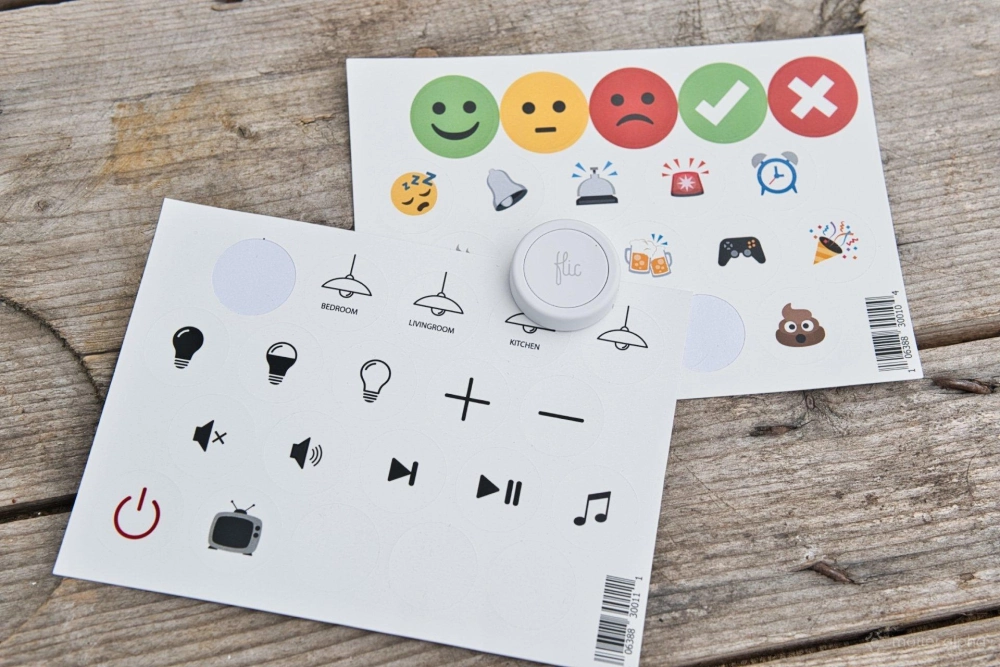 Flic 2 button review sticker selection