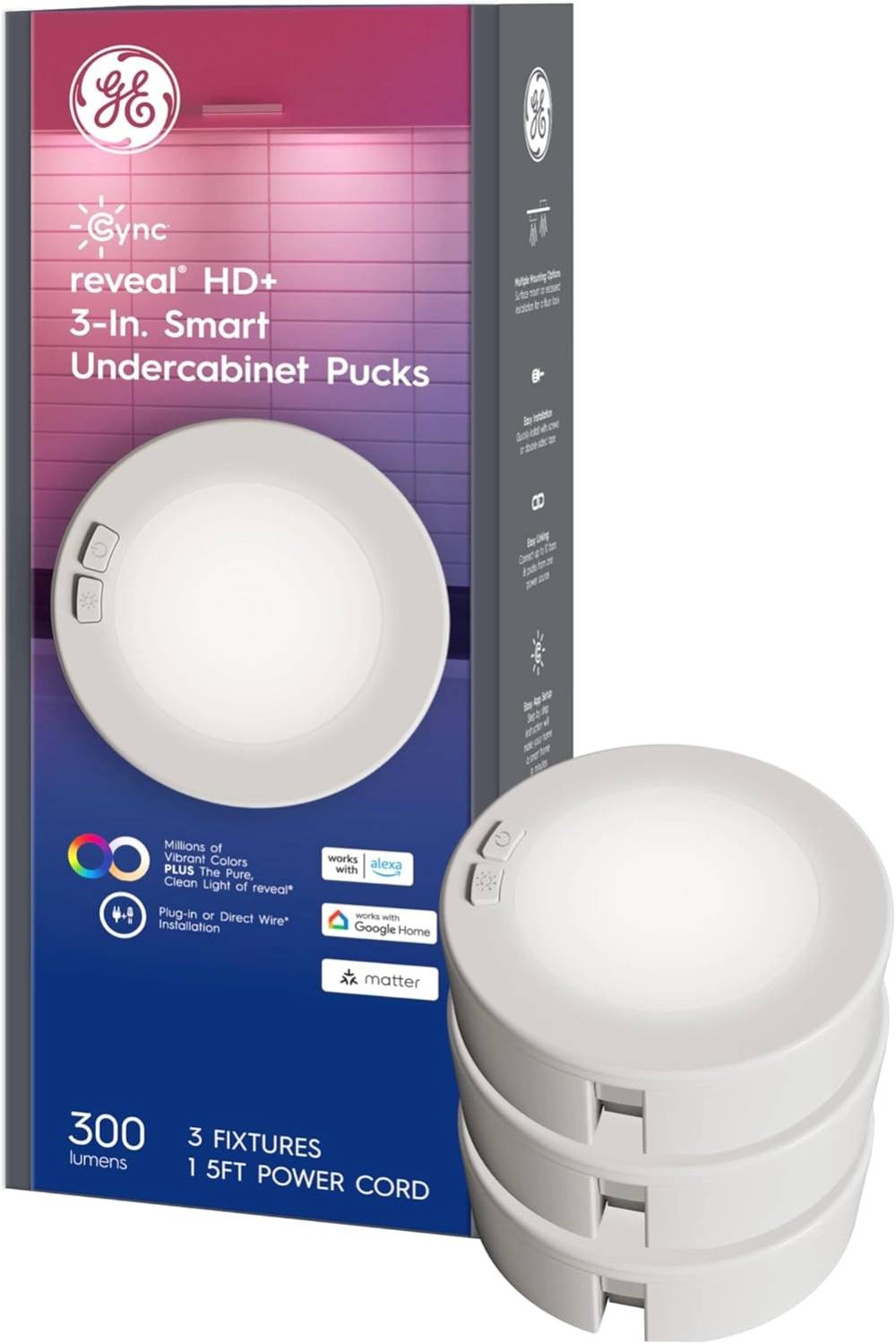 Ge cync under cabinet light puck 3 product Ge cync under cabinet light puck 3 product