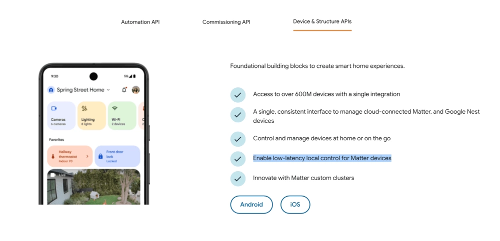 Google home api matter local Google home api matter local