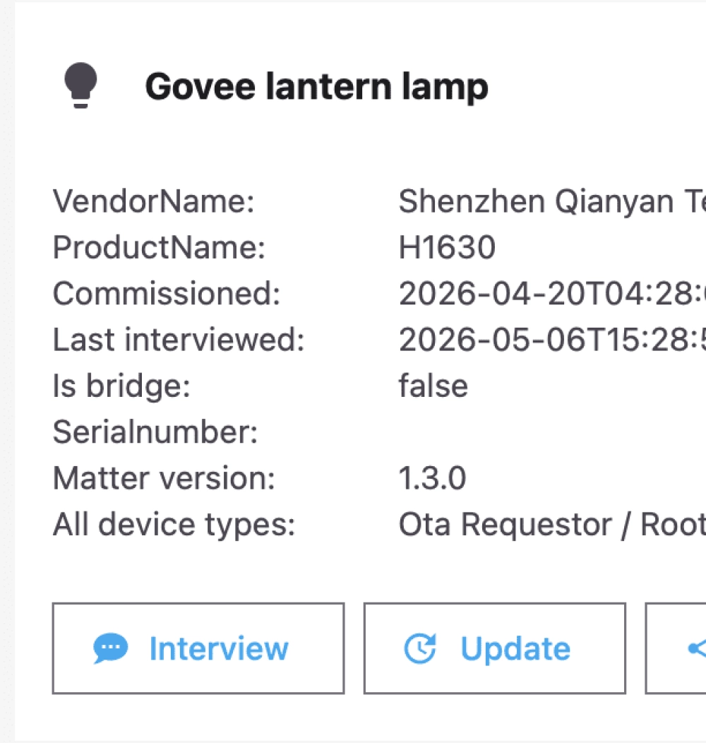 Govee lantern matter version