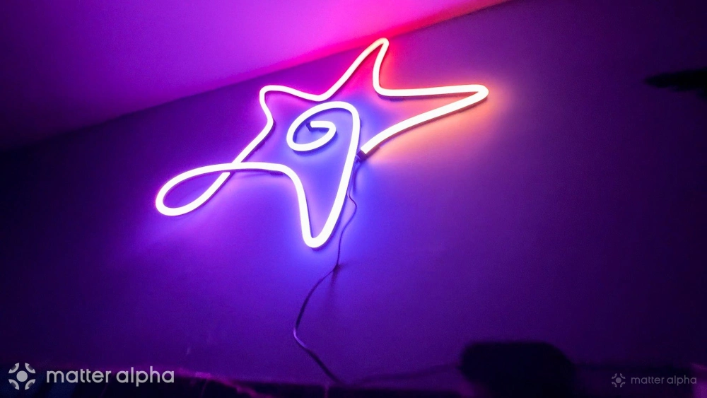 Govee neon rope light star in kitchen lighting up the room Govee neon rope light star in kitchen lighting up the room