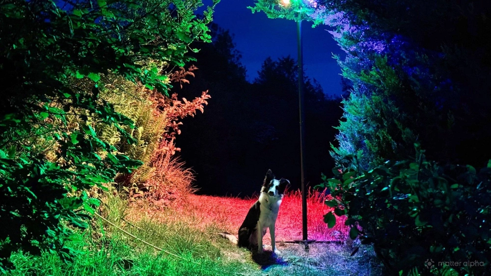 Govee outdoor lamp post review thor sitting underneath