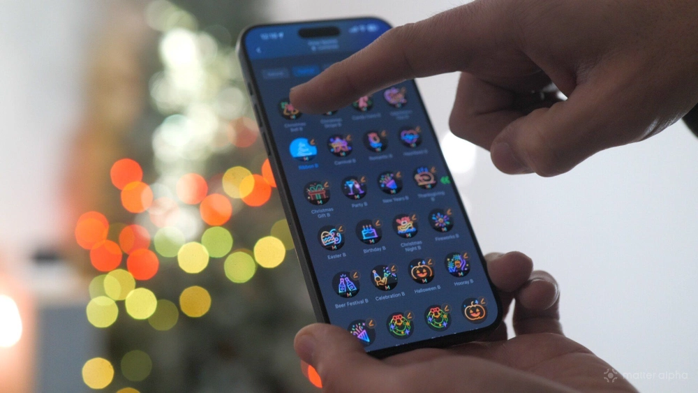 Govee xmas sparkle lights app in foreground and tree in background Govee xmas sparkle lights app in foreground and tree in background