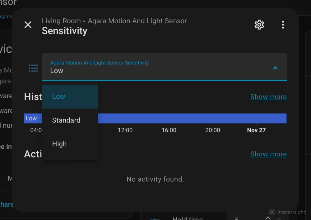 Ha aqara p2 motion sensitivity