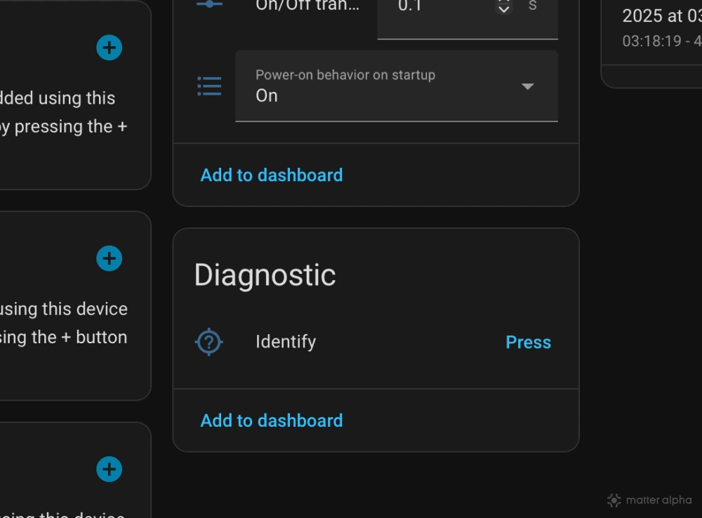 Ha matter identify button