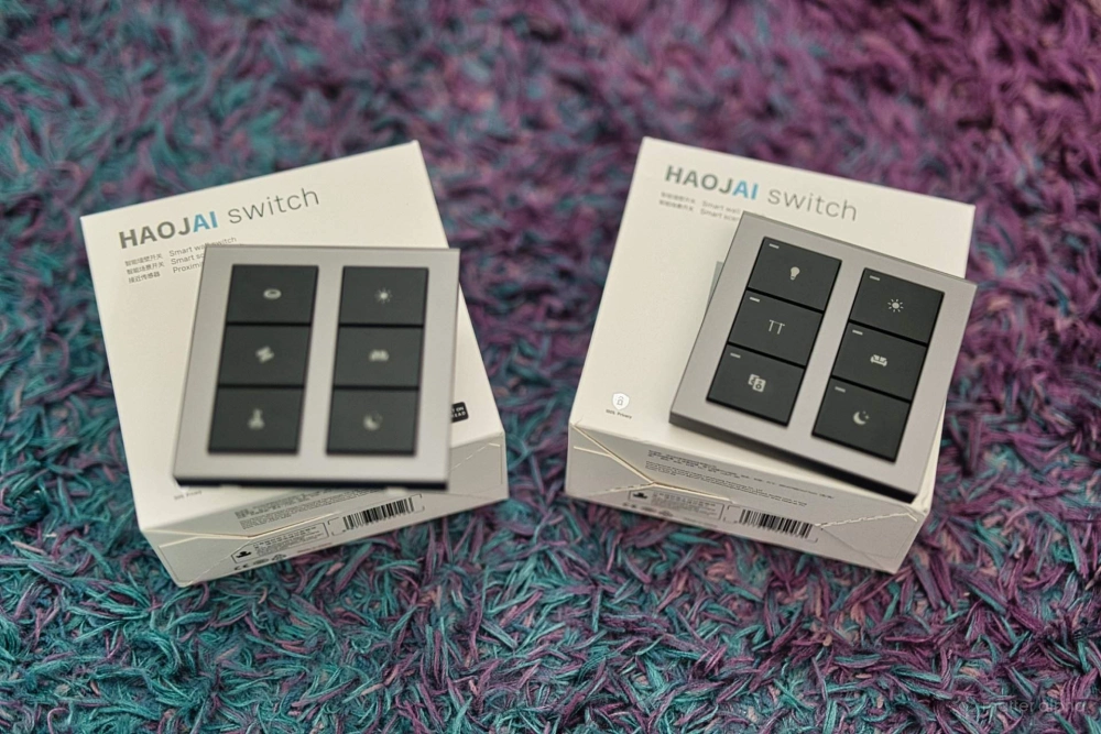 Haojai smart switch review boxes of two models Haojai smart switch review boxes of two models