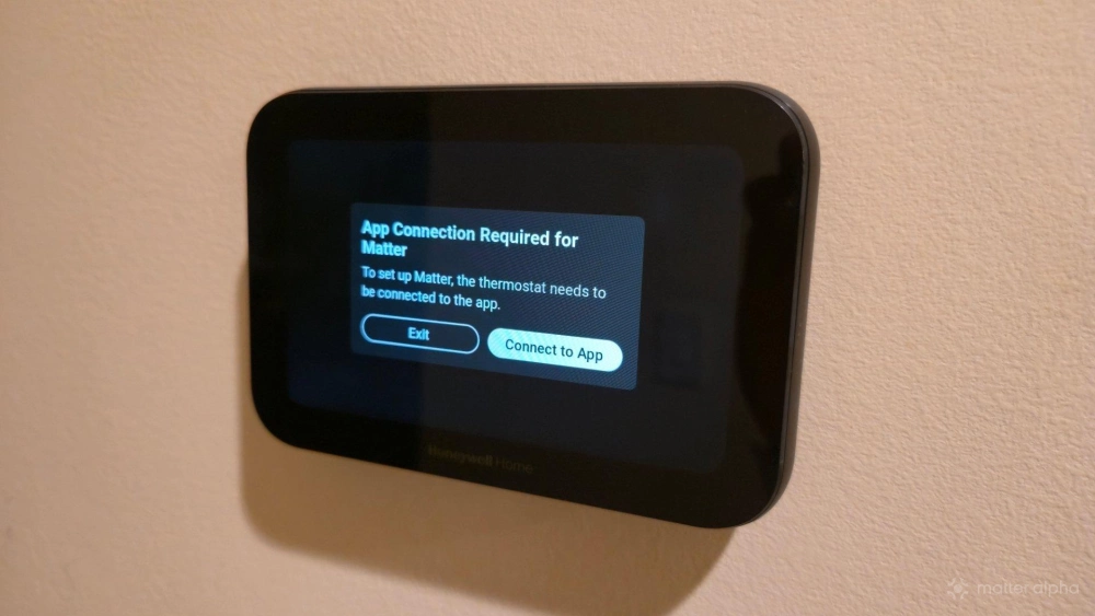 Honeywell home x8s prompt to download an app before adding matter Honeywell home x8s prompt to download an app before adding matter