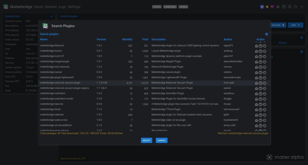 Install a Matterbridge plugin Install a Matterbridge plugin