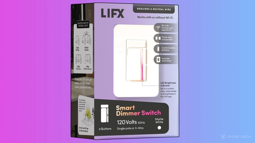 Lifx smart dimmer switch packaging Lifx smart dimmer switch packaging