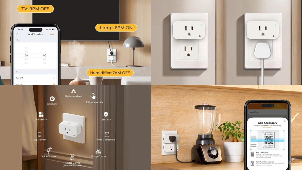 Linkind matter smart plug with night light features lifestyle
