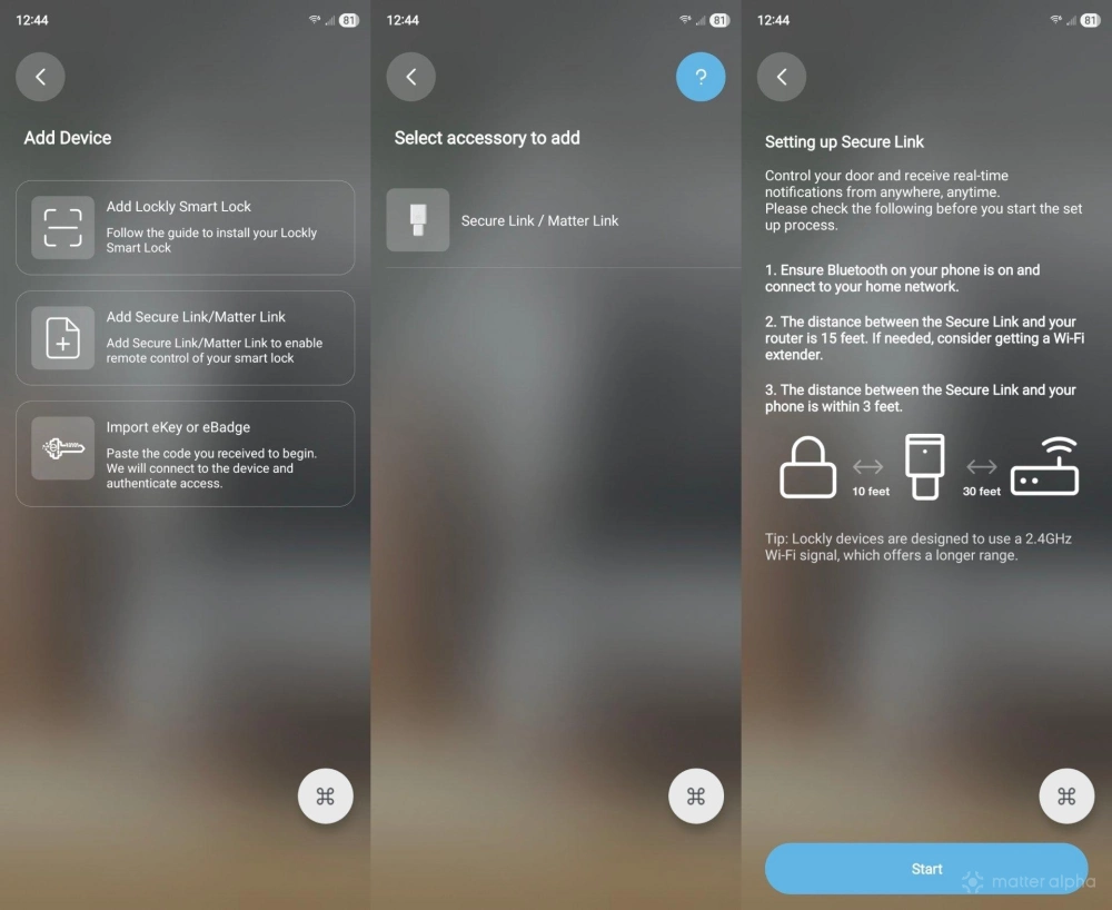 Lockly secure link setup instructions within the android app Lockly secure link setup instructions within the android app