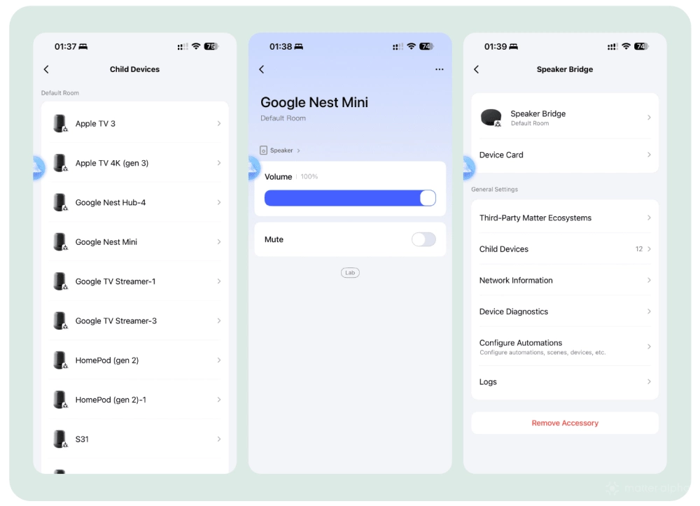 Matter speaker aqara Matter speaker aqara