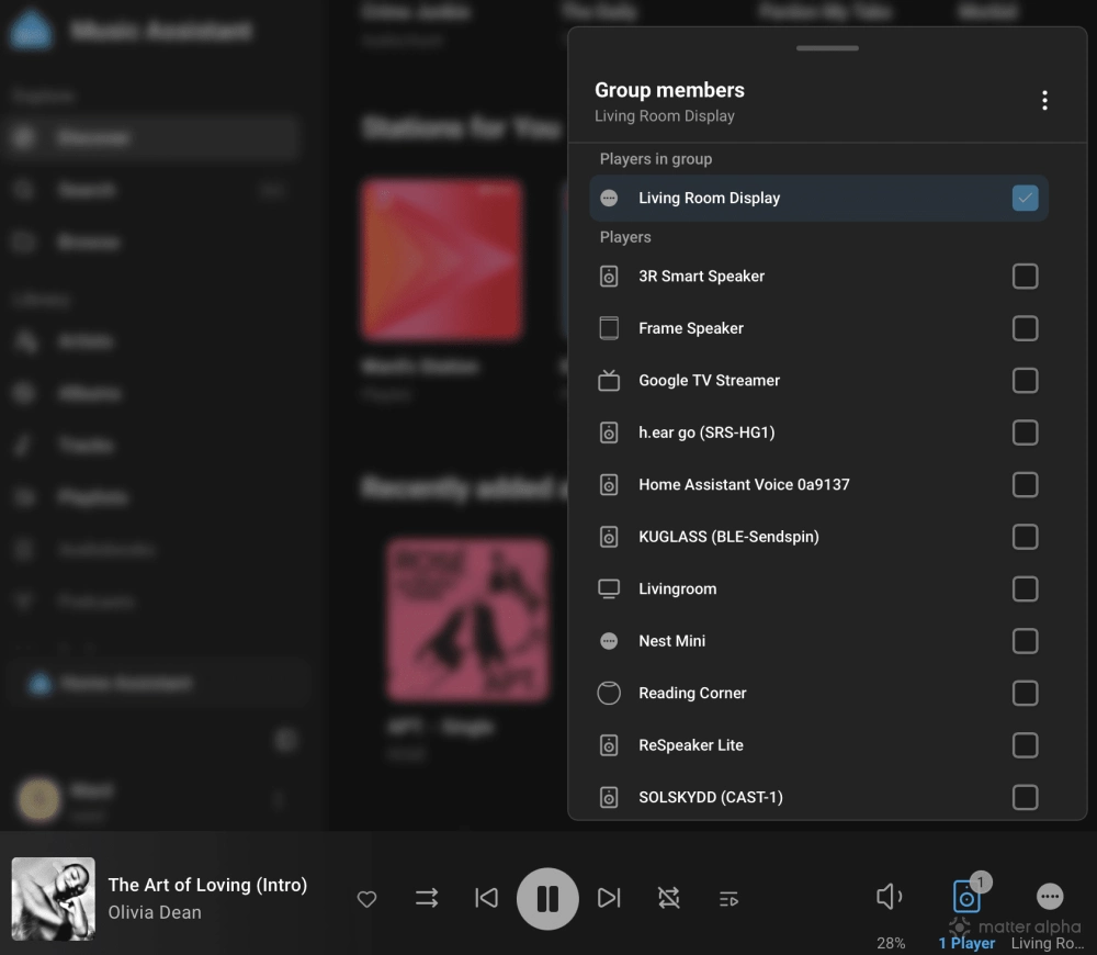Music assistant sendspin Music assistant sendspin