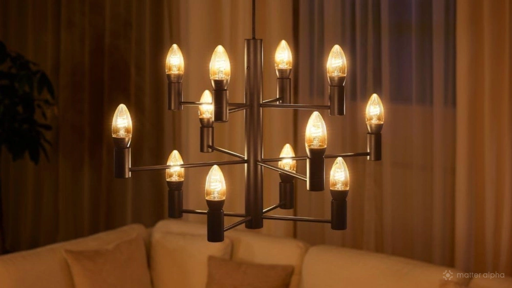 Philips hue white ambiance filament e12 candle bulb lifestyle Philips hue white ambiance filament e12 candle bulb lifestyle