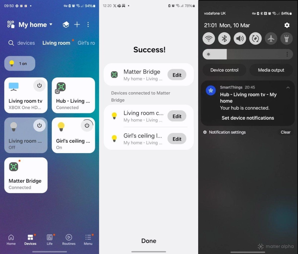 Samsung SmartThings app (Android) Samsung SmartThings app (Android)