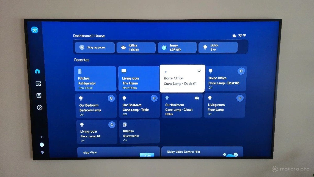 Samsung smartthings on a samsung frame tv