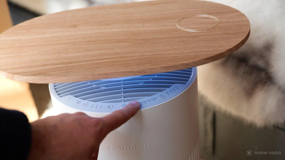 Switchbot air purifier table review buttons