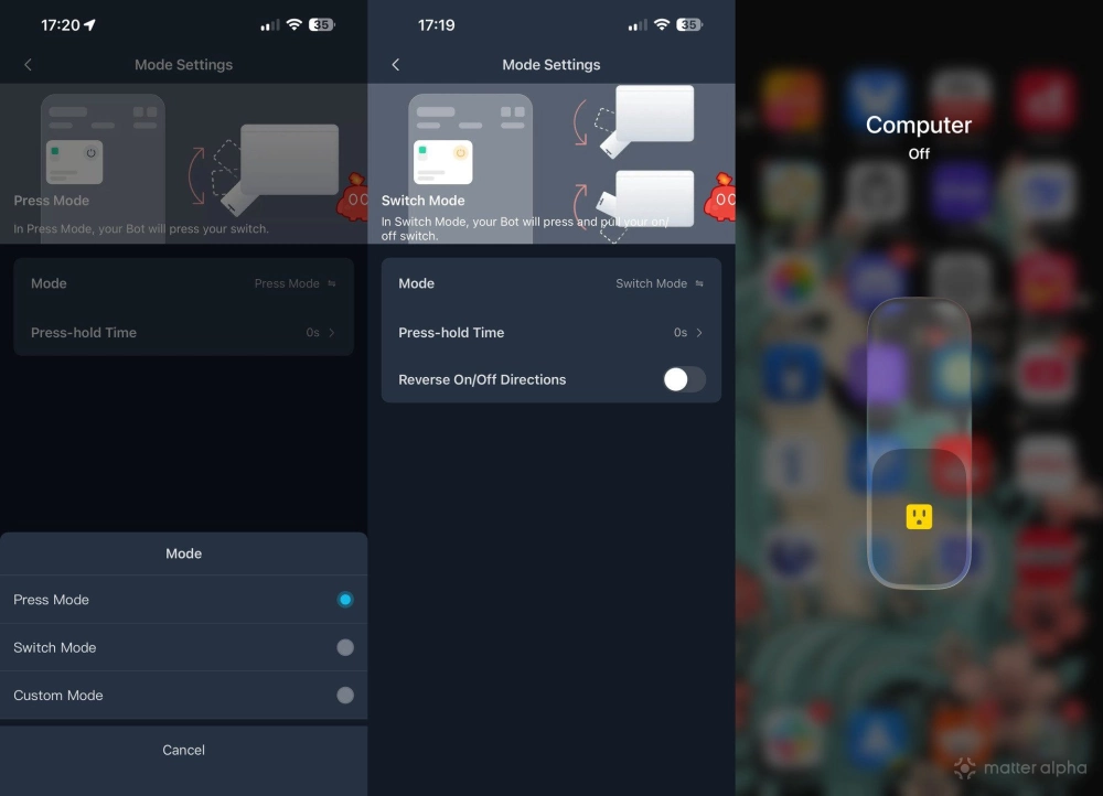 Switchbot bot rechargeable app options